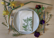 Load image into Gallery viewer, Herbal Print Floursack Cloth Napkins
