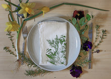 Load image into Gallery viewer, Herbal Print Floursack Cloth Napkins