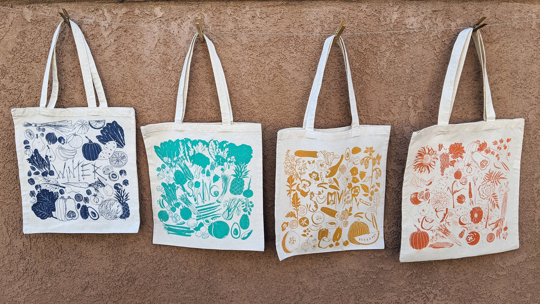 Seasonal Tote Bags - Set of 4