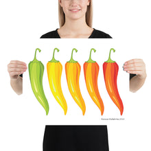 Load image into Gallery viewer, Rainbow Peppers Poster