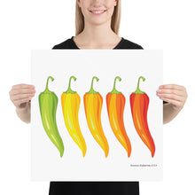 Load image into Gallery viewer, Rainbow Peppers Poster
