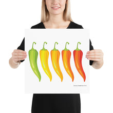 Load image into Gallery viewer, Rainbow Peppers Poster