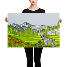 Load image into Gallery viewer, Eagle Cap Wilderness Wolves Canvas