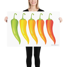 Load image into Gallery viewer, Rainbow Peppers Poster