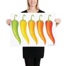 Load image into Gallery viewer, Rainbow Peppers Poster