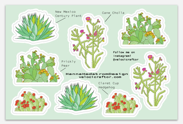 Cactus Sticker Sheet
