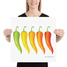 Load image into Gallery viewer, Rainbow Peppers Poster
