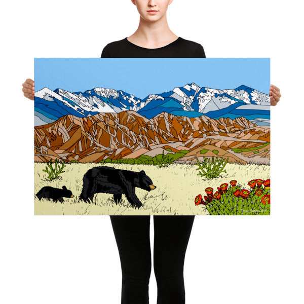 New Mexico Black Bears Canvas